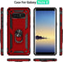 Military Grade Shockproof Case for Samsung Galaxy Note 8, 360 Metal Rotating Ring Kickstand Holder, Built-in Magnetic