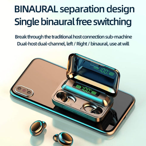 Wireless Earphones, HiFi Stereo Bluetooth 5.3 Earbuds, Touch Control Noise Reduction Headphones, Mini In-Ear IPX7