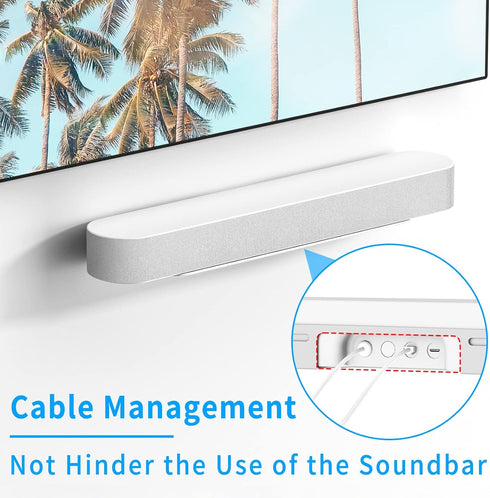 Soundbar Mount for Sonos Beam, Wall Mount Bracket Compatible with Sonos Beam Sound Bar, White