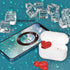 Dpofirs Wireless Earbuds, Heart Shaped Noise Canceling Stereo Bluetooth Earphones, Includes Charging Case
