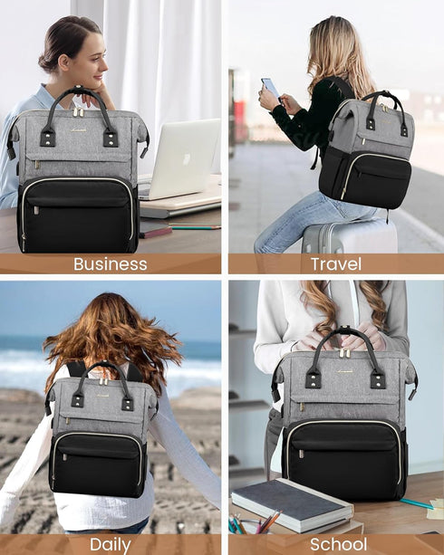 Backpack Backpacks Backpack 17-Inch LOVEVOOK Laptop for Women Fashion Business Computer Travel Bags Purse Doctor Nurse