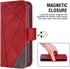 Asuwish Compatible with Samsung Galaxy S10e Wallet Case and Tempered Glass Screen Protector, Red