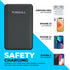 Slim Portable Charger 5000mAh, Compact Mini Power Bank with Built-in Cable for iPhones and Airpods
