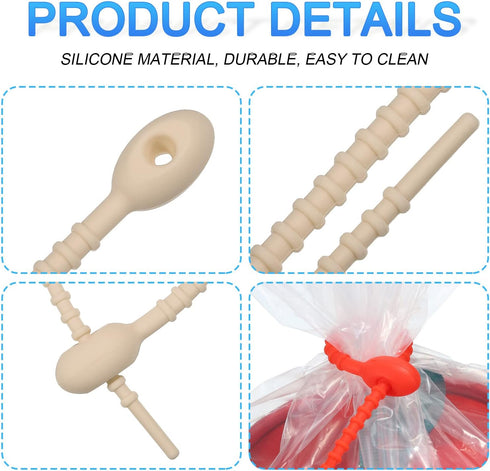 MECCANIXITY 15 Pack Silicone Cable Ties, 8.5 Inch Reusable Zip Ties for Home Office Kitchen Organizer