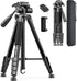 JOBFRI 73" Camera Tripod for Camera and Phone, Aluminum Travel Tripod for iPhone,