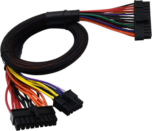 COMeap 24 Pin ATX Cable for Corsair AX Series and Seasonic PSUs, 18 Pin + 10 Pin to 24 Pin ATX PSU Power Adapter