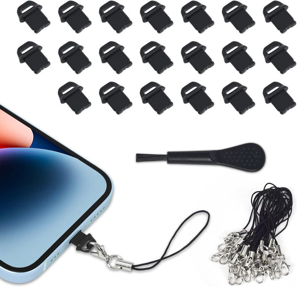 20 Pcs iPhone Port Charger Cover, Lightning Dust Plugs for iPhone 14 Pro Max/13/12/11/XS/XR/8/7, Charging Port