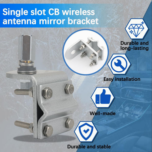 Arridioter SO239 PL-259 3/8-24 CB Radio Antenna Mounting Bracket CB Mounting Bracket Heavy Duty Stud Mount Adaptor