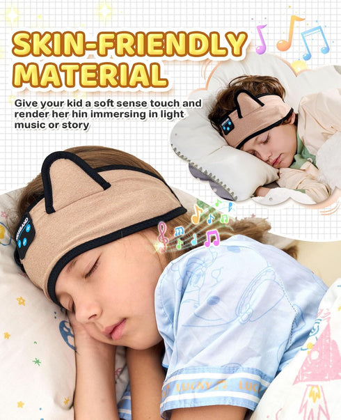Kids Headphones Over Ear Toddler/Baby Headband, Volume Limited, Soft Headband for Learning, Travel, Sleep