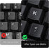 Xinjoduz 4 PCS Universal English Keyboard Letter Stickers, Black Background with White Lettering, Keyboard Stickers