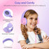 Kids Headphones Wired Over Ear with Microphone, 85/94dB Volume Limiter for Girls Boys, Foldable for Learning