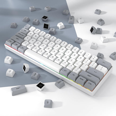 surmen CSA Profile 118 Keys Double-Shot PBT Keycap Custome Keycaps for 61/68/84/87 Mechanical Gaming Keyboard (Grey) by surmen