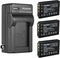 Kastar 3-Pack Q120 Battery and AC Wall Charger for MINOLTA MN35Z, Zoom BT-03, Bell & Howell B35HDZ Camera