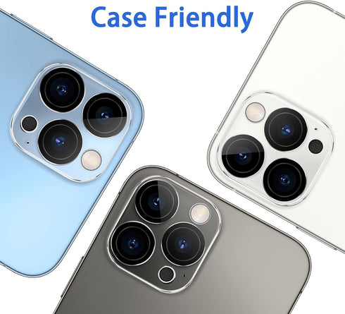 Dengduoduo 3 Pack Tempered Glass Camera Lens Protector for iPhone 13 Pro & Pro Max, Ultra HD, 9H Hardness, Easy Install.