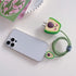 3D Cute Cartoon Charger Protector Case for Apple 20W USB-C Power Adapter and Lightning Cable (Green Avocado)