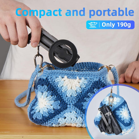 MQOUNY for Magsafe Tripod Stand for iPhone,Portable Pocket Size Selfie Stick with Rechargeable Remote and Metal