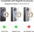 Newhalper 17 16 15 14 13 12 Magnetic Phone Ring Holder Stand Compatible with MagSafe Accessories,Magnetic Cell Phone