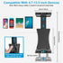Updated Tablet Mount Holder for Mic Stand, Adjustable iPad Phone Holder for 4.7 to 13.5-inch Tablets & Smartphones