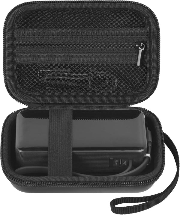 Boobowl Travel Case for Anker 3-in-1 Portable Charger, 10,000mAh Power Bank, Black Storage Bag with Mesh Pocket