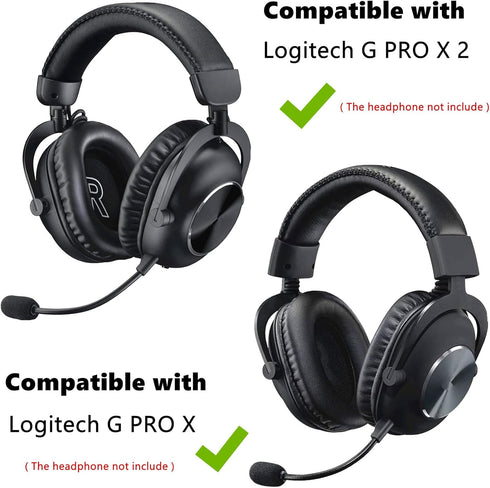TaiZiChangQin Upgrade Ear Pads Ear Cushions Mic Foam Kit Replacement Compatible with Logitech G Pro X G Pro X 2 Headphone Cooling Gel Earpads