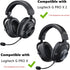 TaiZiChangQin Upgrade Ear Pads Ear Cushions Mic Foam Kit Replacement Compatible with Logitech G Pro X G Pro X 2 Headphone Cooling Gel Earpads