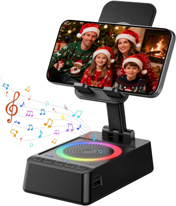 buwy Gifts for Men Women, Cell Phone Stand with Wireless Bluetooth Speaker and