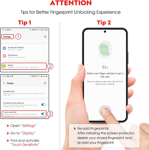 JETech Screen Protector for Samsung Galaxy S21 FE 5G with Camera Lens Protector, Easy Installation Tool, Tempered Glass Film, Fingerprint ID Compatible, 2-Pack Each