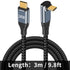 Poyiccot 240W USB C Cable 90 Degree, 10ft Type C to Type C, PD 3.1 240W Charger Cable with E-Mark Chip for MacBook,