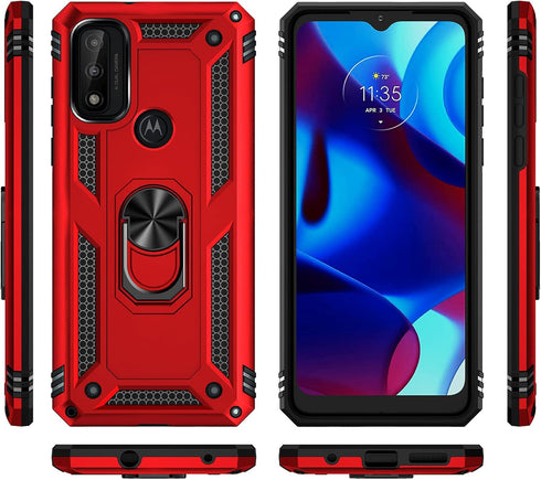 Moto G Pure Case with HD Screen Protector, Military Grade 16ft Drop Tested Cover with Magnetic Kickstand Car Mount