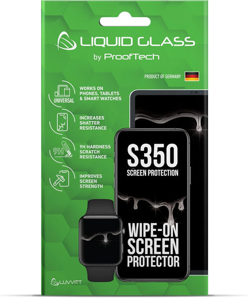 Liquid Glass Screen Protector with $350 Protection for All Smartphones, Tablets, and Watches - Universal Fit