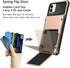 Vofolen Compatible with iPhone 12 Case, 5G Wallet with 4-Card Slot and Flip Hidden Pocket, Rose Gold