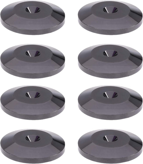 8 Pack Black 24K Nickel Plated Speaker Spikes Pads Mats, 5x25mm Isolation Stand Foot Cone Base