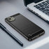 Shockproof Carbon Fiber Jacket Phone Case for Nokia C110, Scratch Resistant Soft TPU, Black