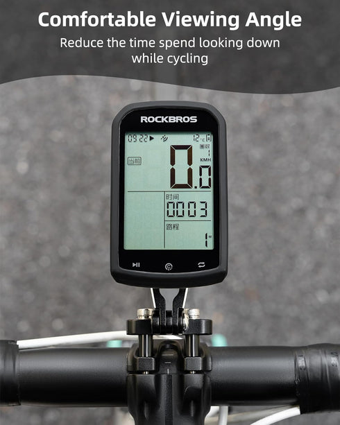 ROCKBROS Out-Front Bike Computer Mount, Mini Aluminum Integrated Bicycle Computer Mount Compatible with Garmin, Bryton,