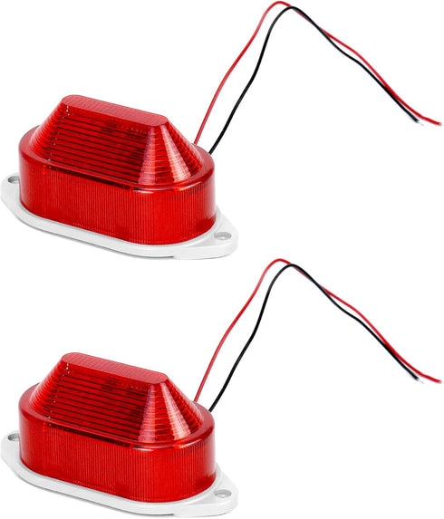 QWORK Industrial Strobe Siren Alarm Light – AC110V - 120V Red, 110 dB Loud Sound, 2 Pack