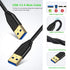 4-Pack 6ft 3.0 USB A to A Cable USB Male to Male Cable Braided Double End USB Cord Compatible for Hard Drive