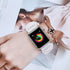 JIELIELE Scrunchie Apple Watch Band 38mm 40mm 41mm 42mm 44mm 45mm 49mm for Women, Cute Elastic Wristbands