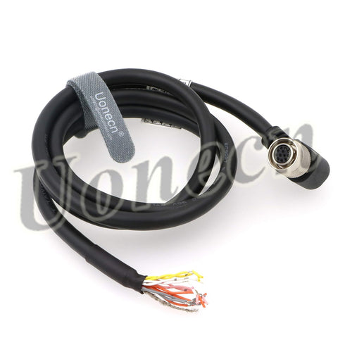 Uonecn Hirose 12 Pin Female Right Angle to Open End Power Cable for Hitachi Coaxial Cord, 39 inches