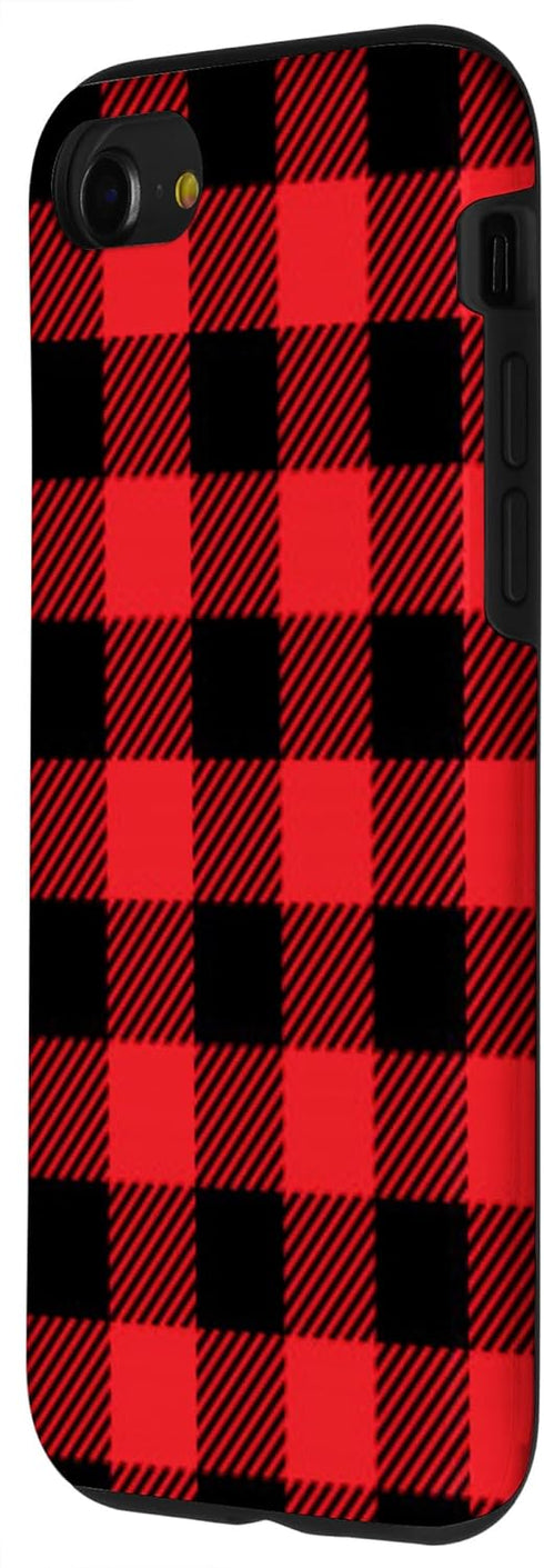 iPhone SE (2020) / 7 / 8 Red Black Buffalo Plaid Lumberjack Case