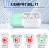 AirPods Pro 2nd Generation Case Cover, Military Grade Anti-Fall Soft Silicone Shock-Absorbing Skin with Keychain and