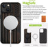 Carveit 15 Magnetic Wooden Case for iPhone Case, Compatible with MagSafe Wireless Chargers, Black Soft TPU Shockproof