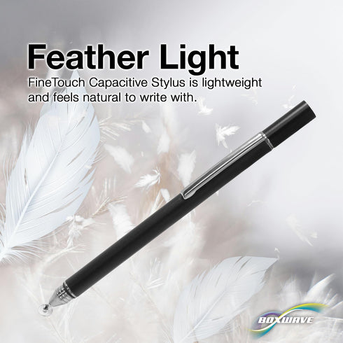 BoxWave FineTouch Capacitive Stylus Pen Compatible with Lenovo C330 Convertible 2-in-1 Chromebook (Jet Black)