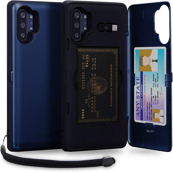 TORU CX PRO Case for Galaxy Note 10 Plus / 10 Plus 5G, Slim Protective Cover with Card Holder and Kickstand