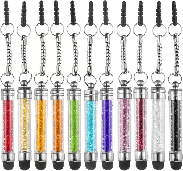 MECCANIXITY 11pcs Stylus Pen for Touch Screens, Mini Crystal Diamond Capacitive Pens for All Devices
