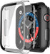 Misxi 2 Pack PC Case with Tempered Glass Screen Protector for Apple Watch SE 2 (2024) and Series 4-6, 40mm