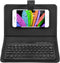 V BESTLIFE Portable Wireless Bluetooth Keyboard with Leather Case, Universal Portfolio Flip Case for 4.5''-6.8'' Phones