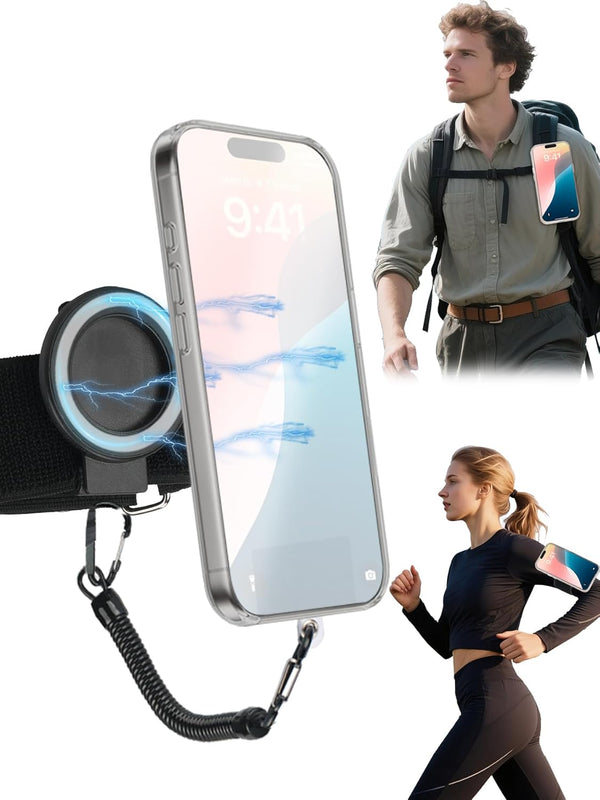 EralcNa Magnetic Belt Clip Universal Wrist/Backpack Phone Holder Mount for Running Hiking Traveling