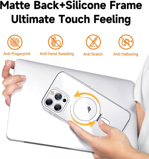 MAGIC JOHN Magnetic Case for iPhone 14 Pro Max, Compatible with Magsafe, Military Grade Shockproof