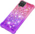 Samsung Galaxy A12 Case with Tempered Glass Screen Protector, Glitter Bling Floating Liquid Soft TPU Cover