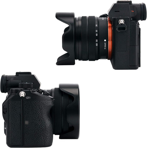 JJC Reversible Lens Hood Shade with 40.5mm Filter Adapter for Sony FE 28-60mm F4-5.6 on A7CII ZV-E1 A7C